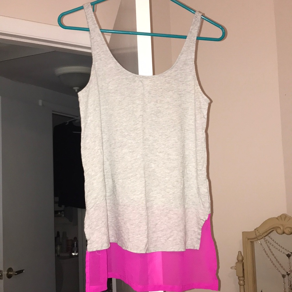 Grey and Hot Pink Tank Top